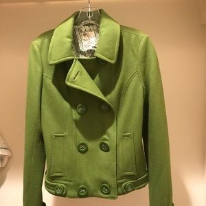 Green peacoat!